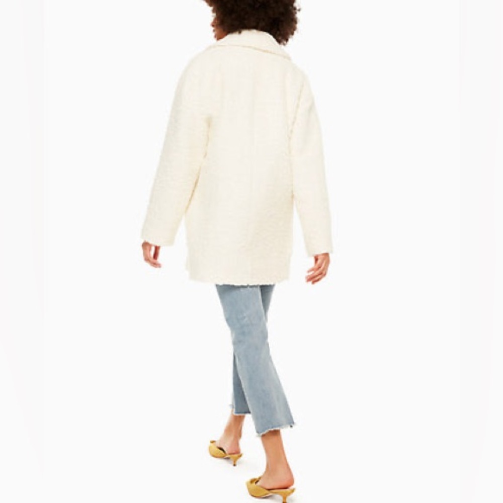 kate spade new york Teddy Faux Dux Wool Coat Size Medium - Picture 2 of 10